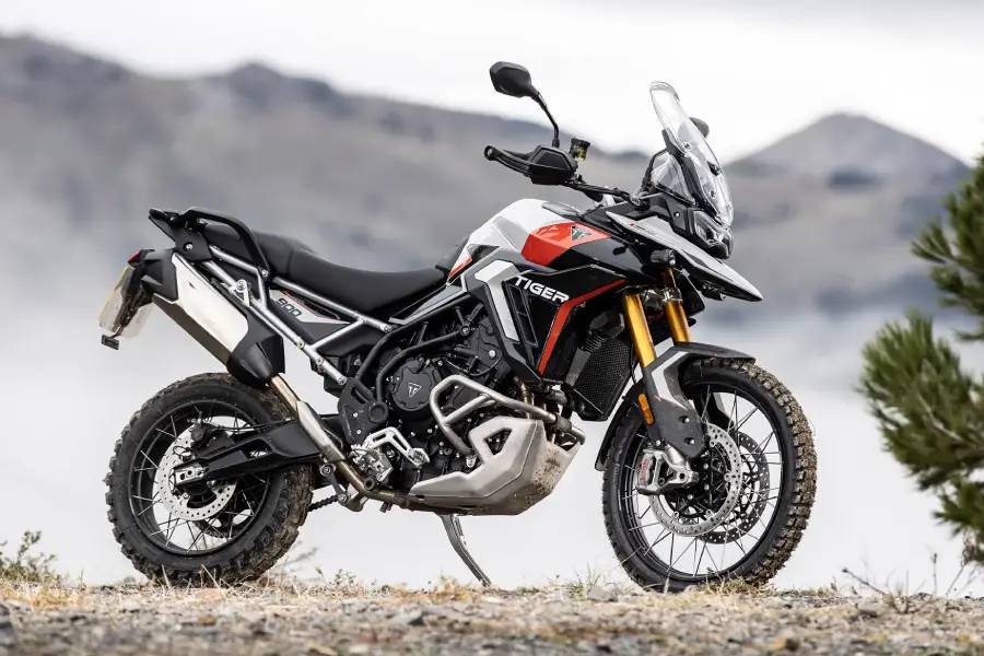Triumph Tiger 900 Rally Pro adventure bike rental in Christchurch
